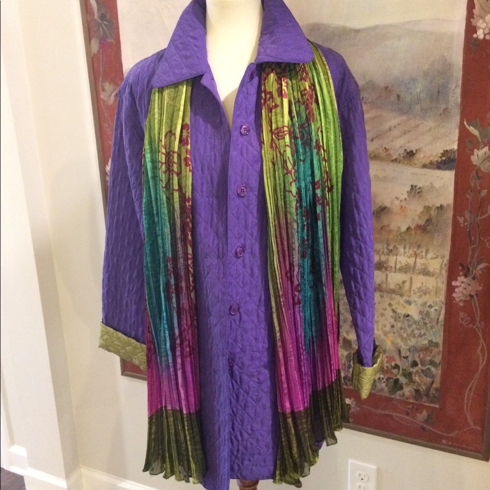 Quilted silk jacket by Debra deRoo